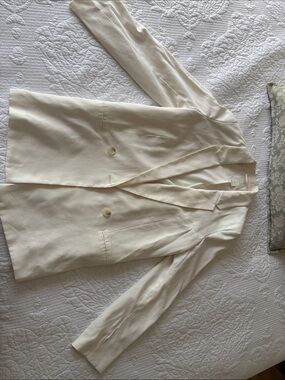 H&M Cream Double-Breasted Blazer